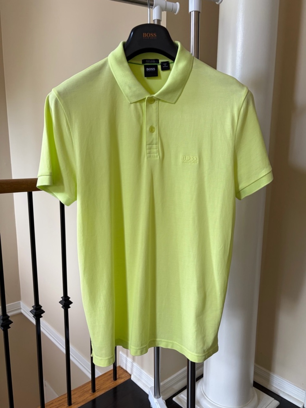 NEW Men's Bright Green Polo Shirt